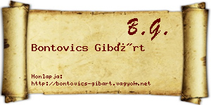 Bontovics Gibárt névjegykártya